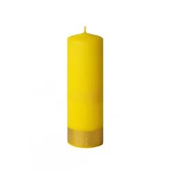 Świeca Gromnica Jasnogórska żółta 25 cm średnica 6 cm